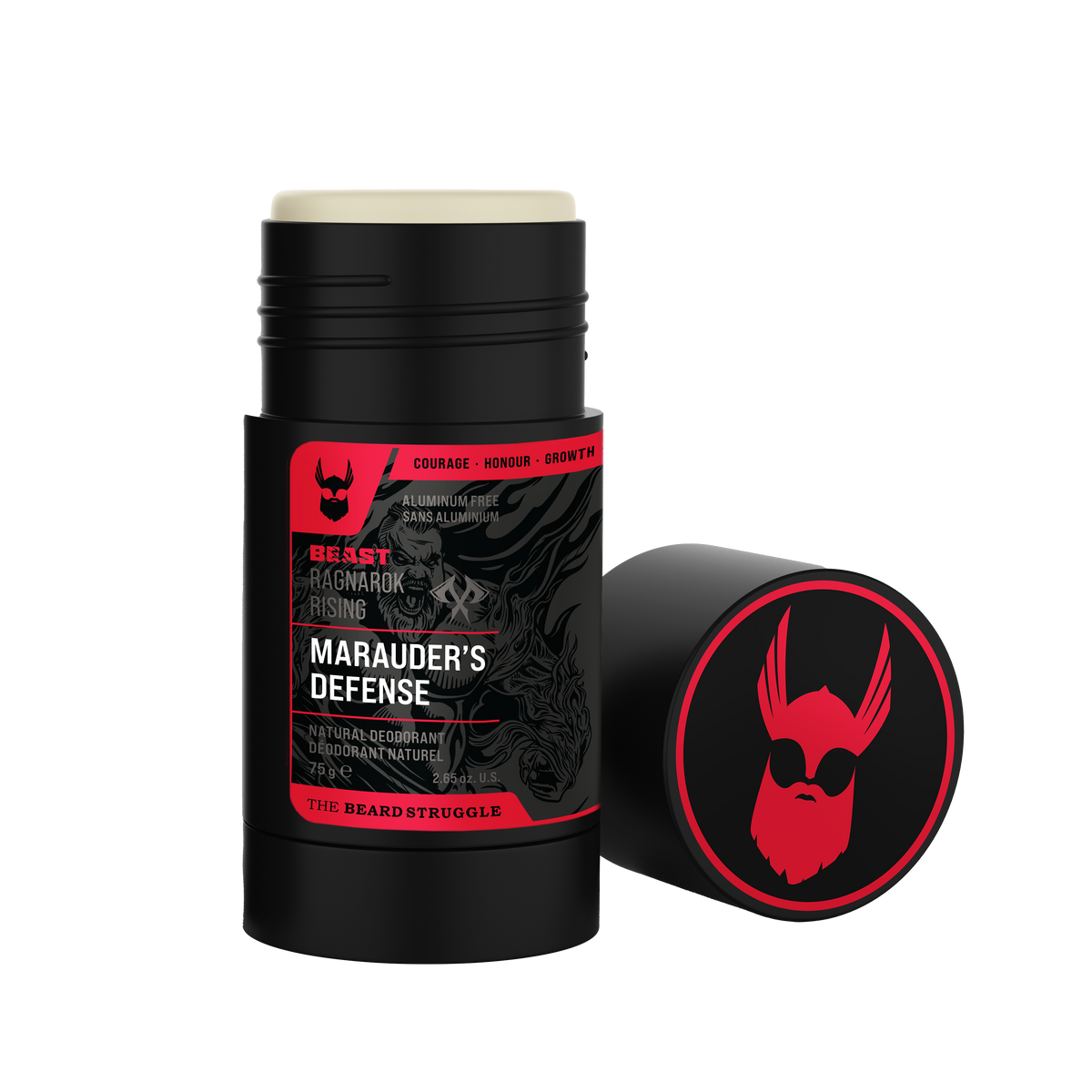 Beard Struggle Beast Natural Deodorant charcoal formula