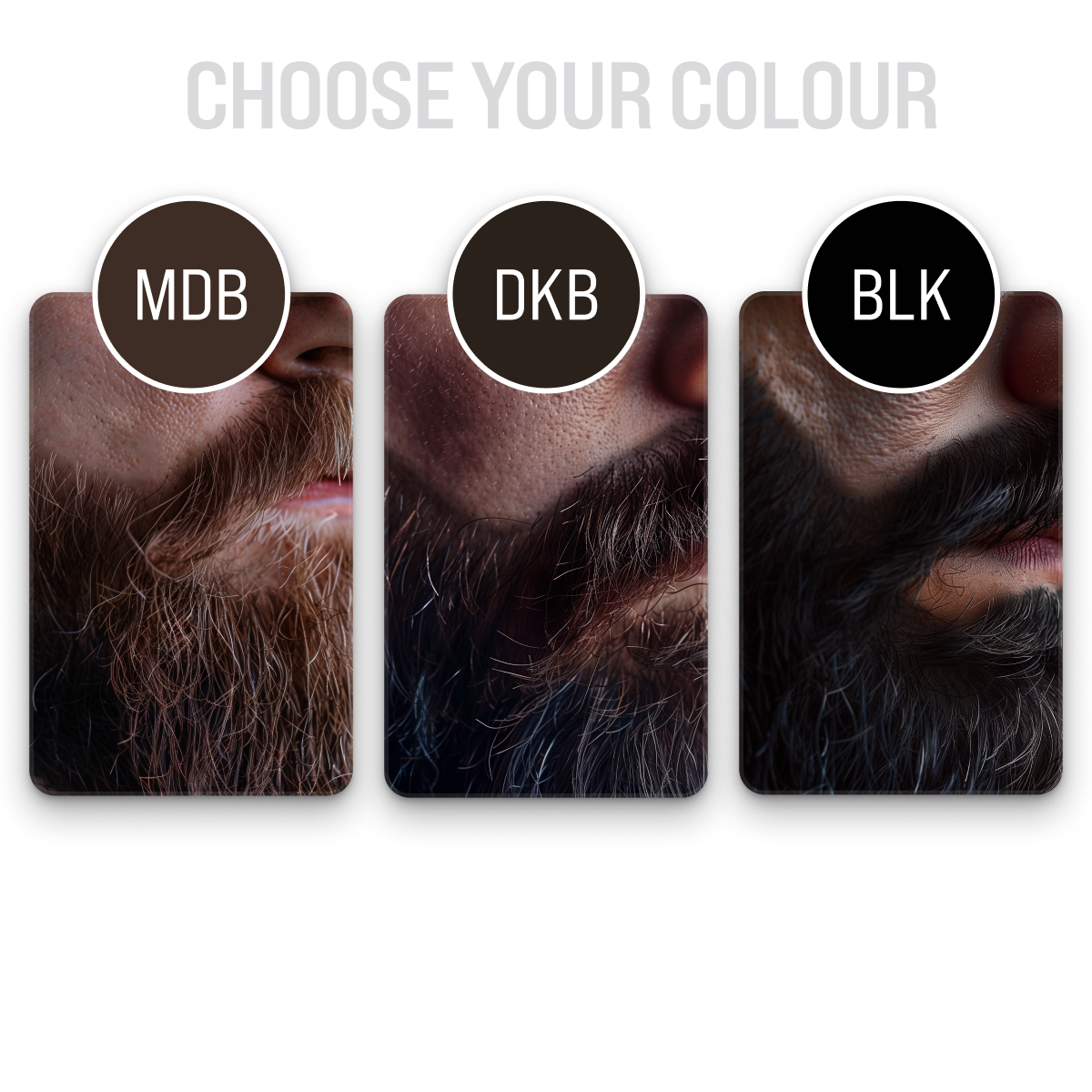 Beard pen application close-up