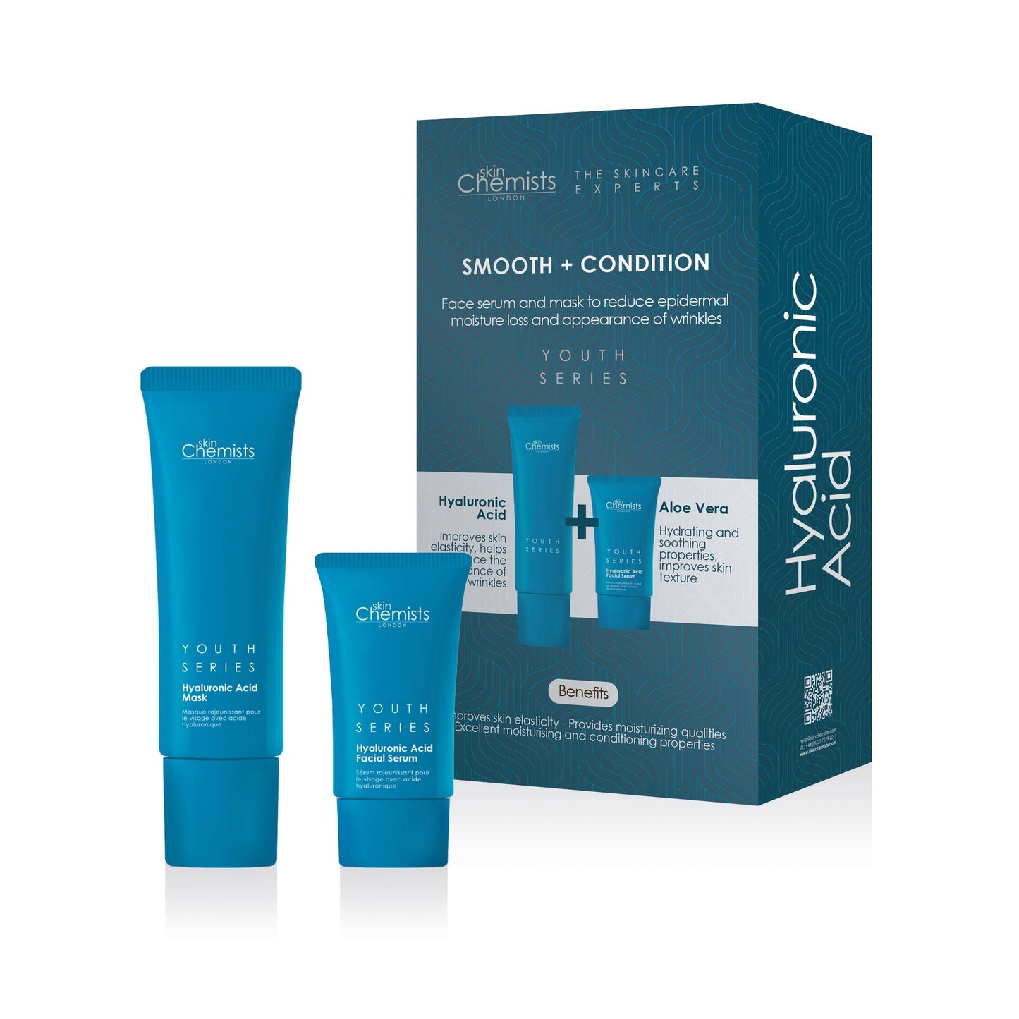 skinChemists Hyaluronic Acid Smooth & Condition Kit + Free Mask 50ml