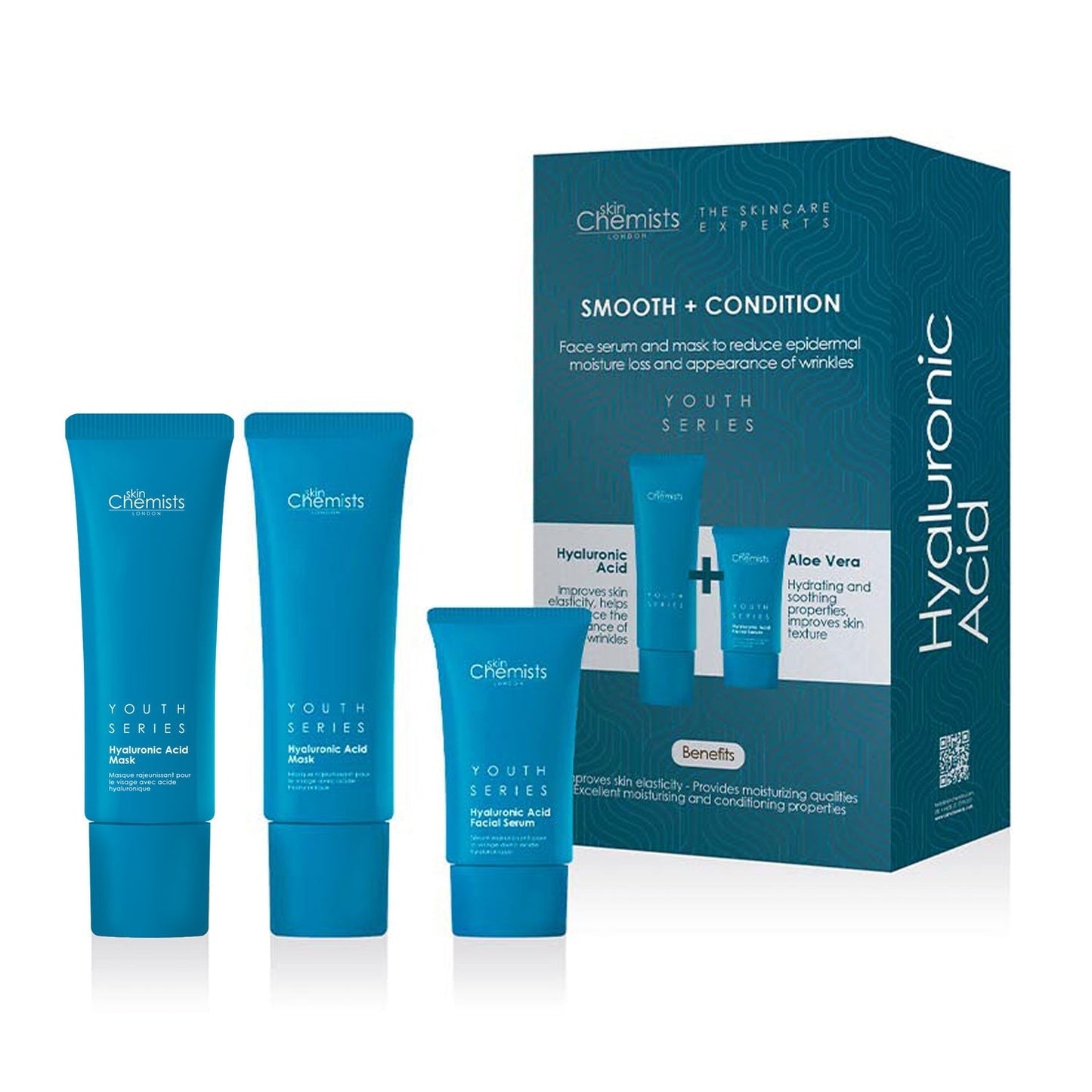 skinChemists Hyaluronic Acid Smooth & Condition Kit + Free Mask 50ml