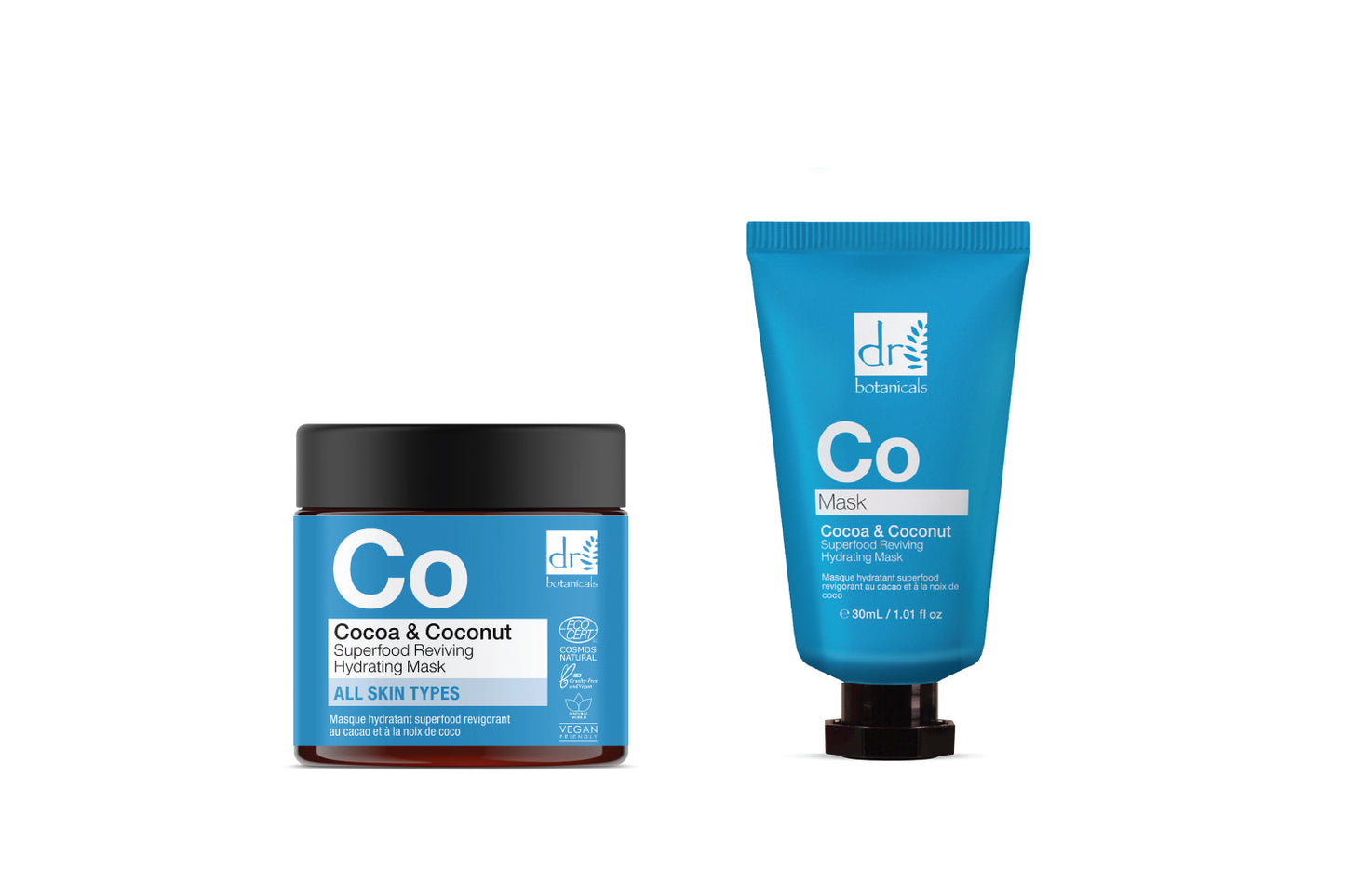 Dr Botanicals Cocoa & Coconut Superfood Reviving Hydrating Mask Duo