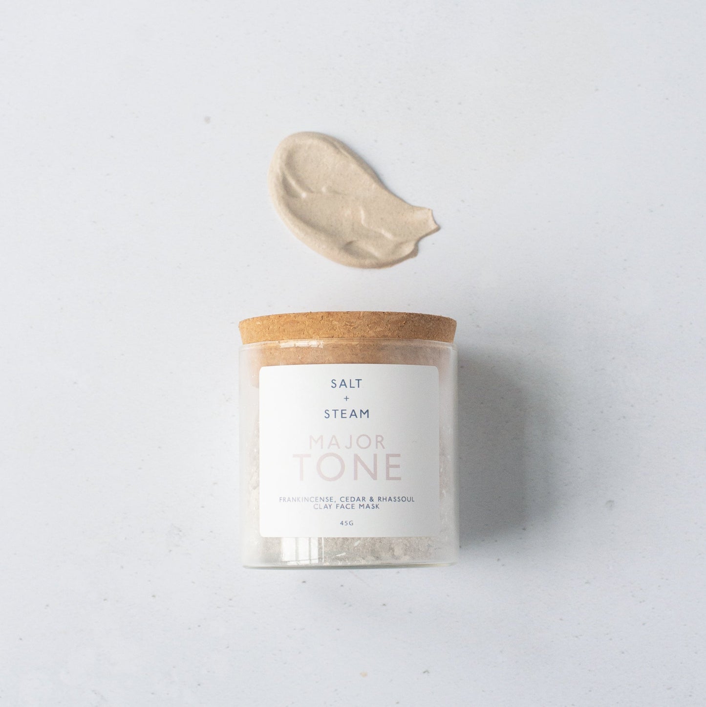 Salt + Steam Major Tone clay mask powder mixed into a paste