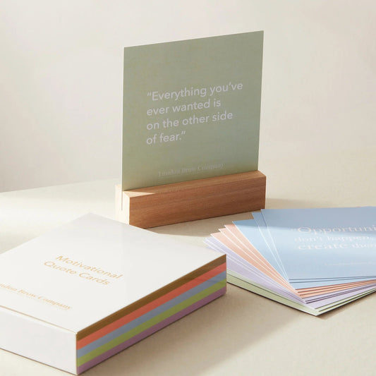 London Brow Motivational Cards With Wooden Stand
