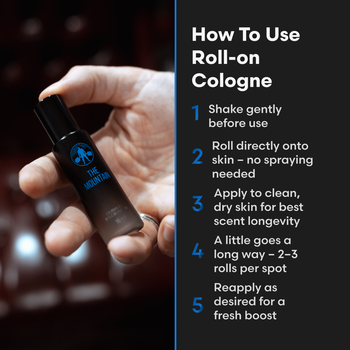 How to use Mountain Concentrated Cologne