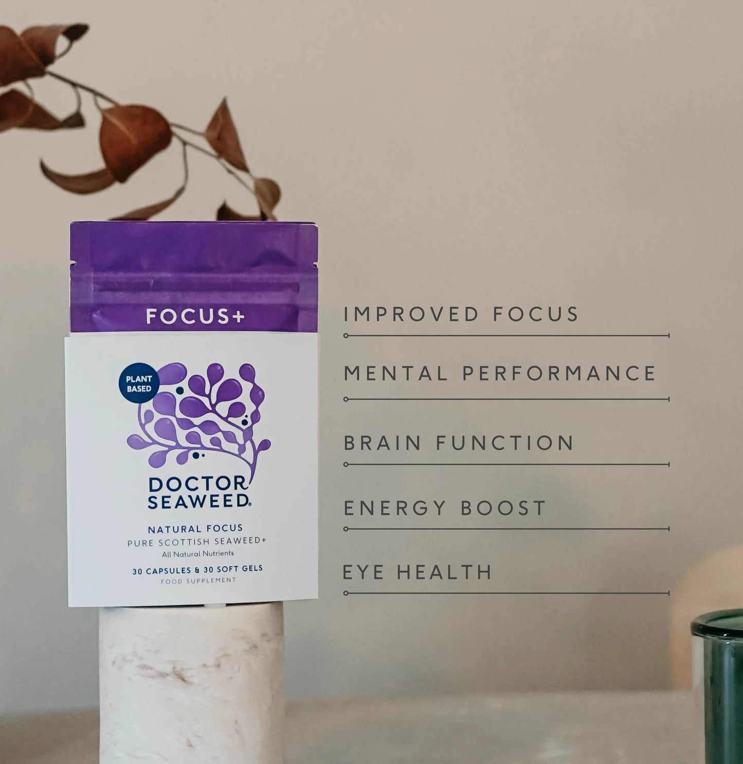 Doctor Seaweed Focus+ Brain & Focus Supplement 30 Capsules