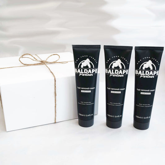 Baldape Parlour Charcoal Hair Removal Cream Trio Set 3 x 100ml