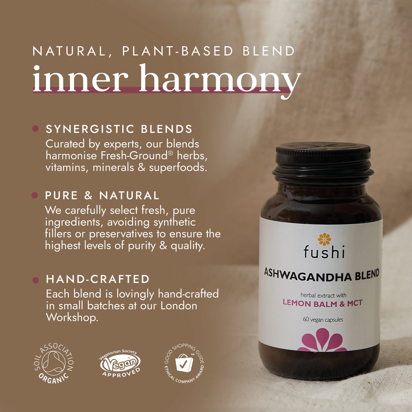 Fushi Ashwagandha Blend with Vegan MCT Extract 60 Capsules