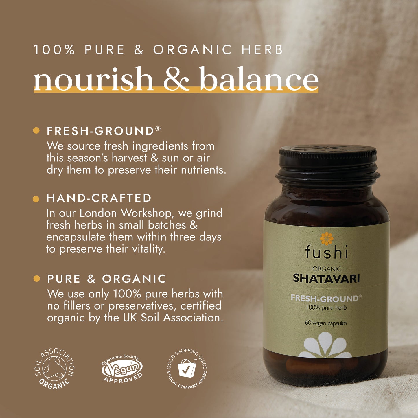 Fushi Organic Shatavari 60 Capsules