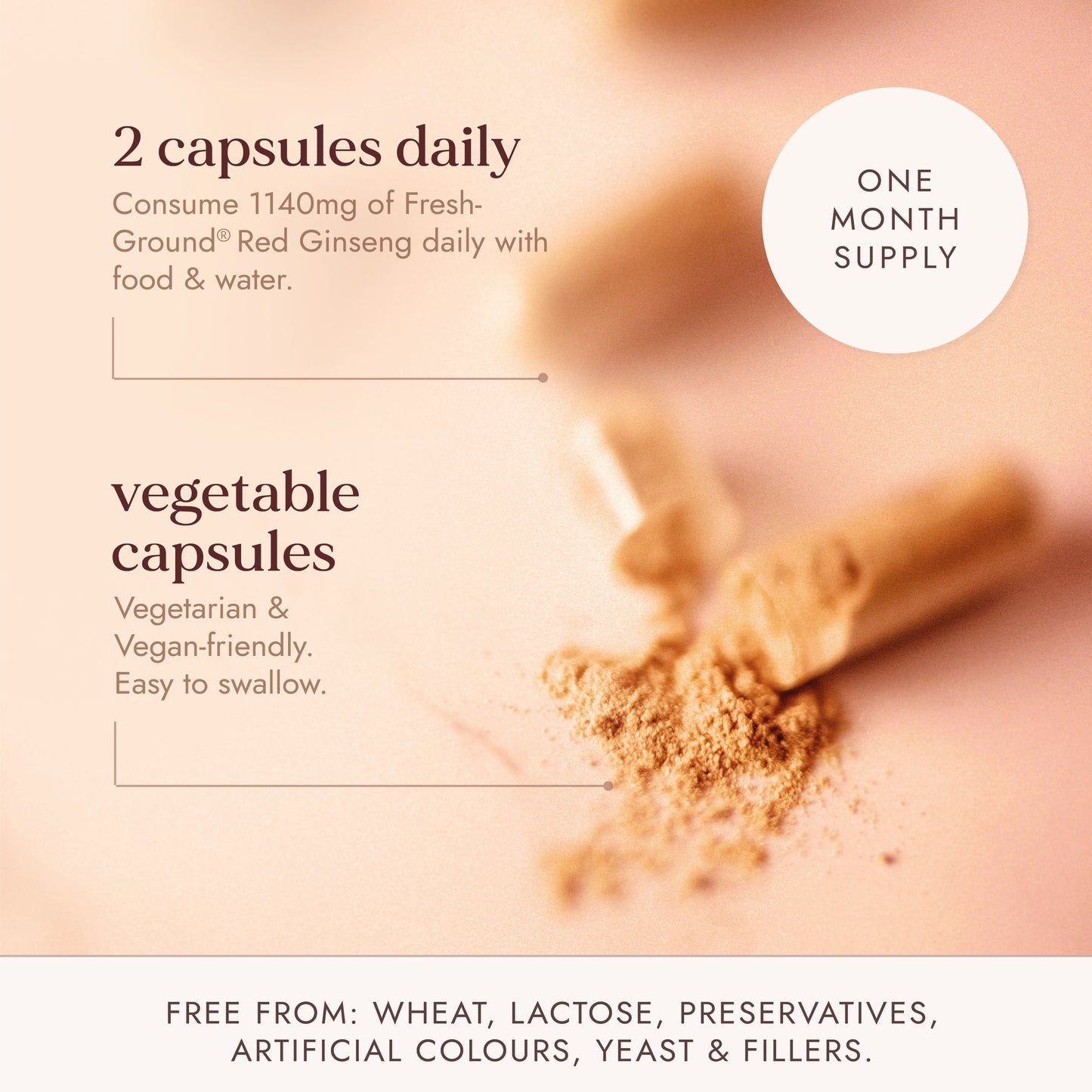 Fushi Organic Red Ginseng 60 Capsules
