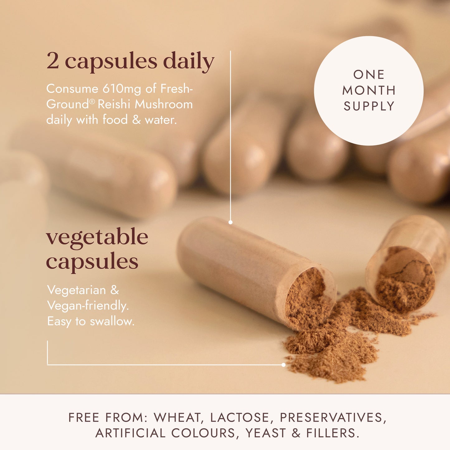 Fushi Organic Reishi Mushroom 60 Capsules