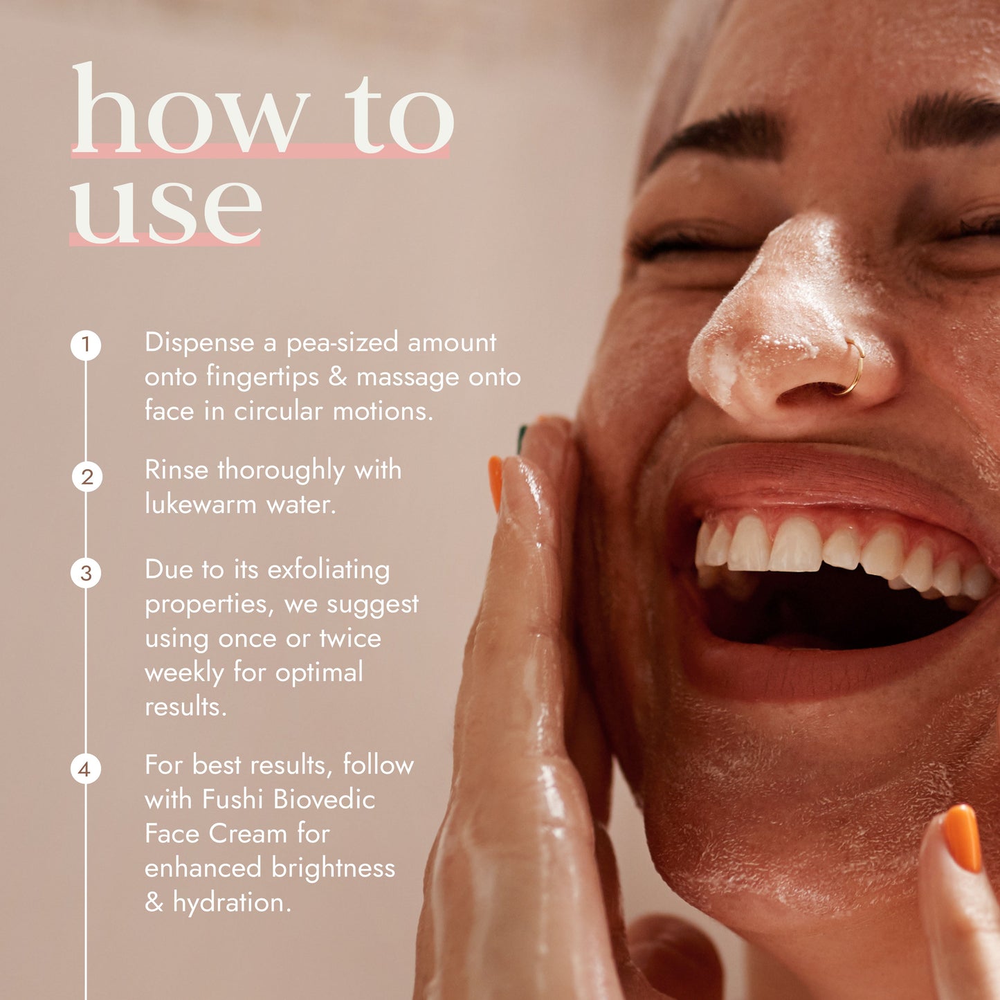 Fushi Biovedic Exfoliating Face Wash 150ml
