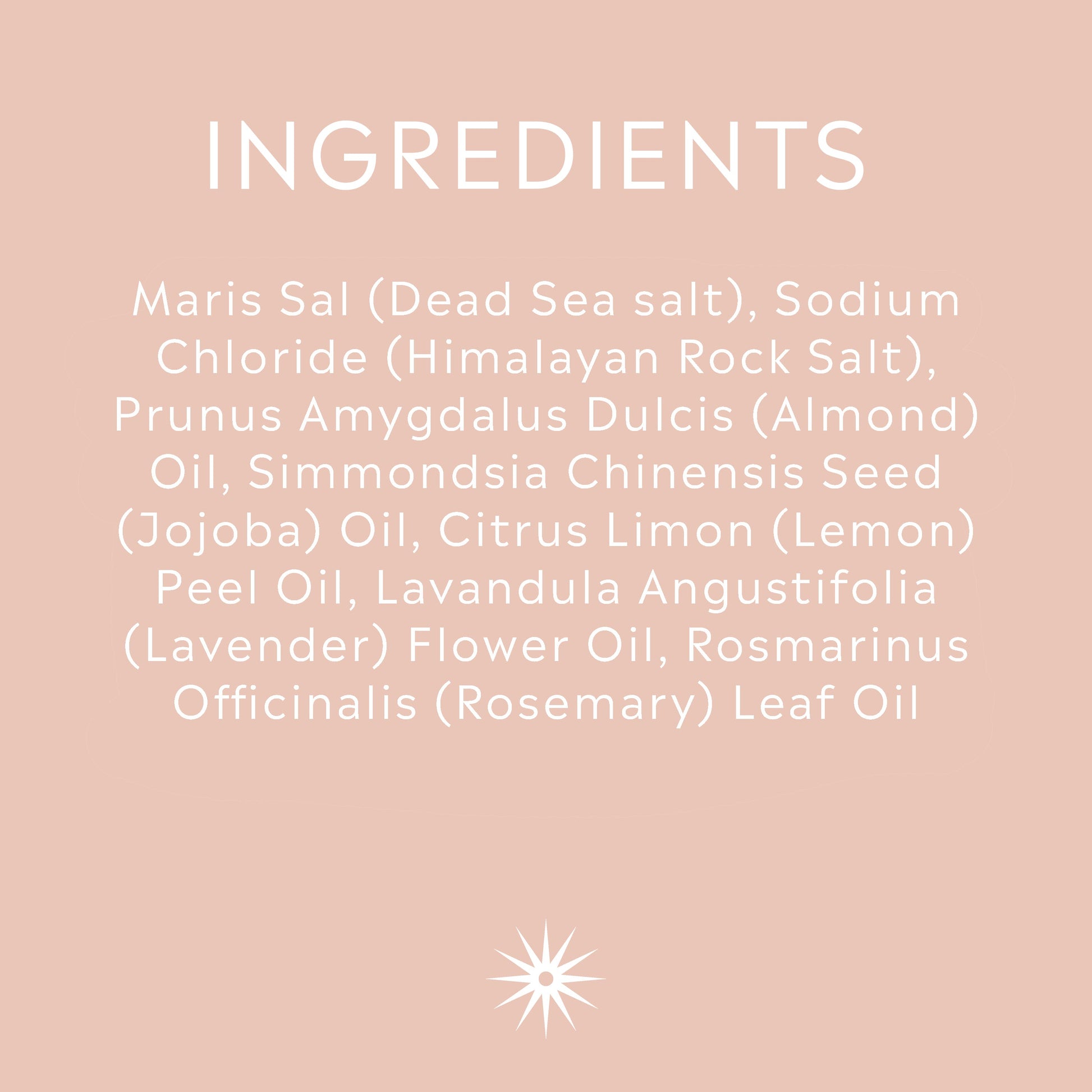 Full ingredients list for Salt + Steam Queen body scrub