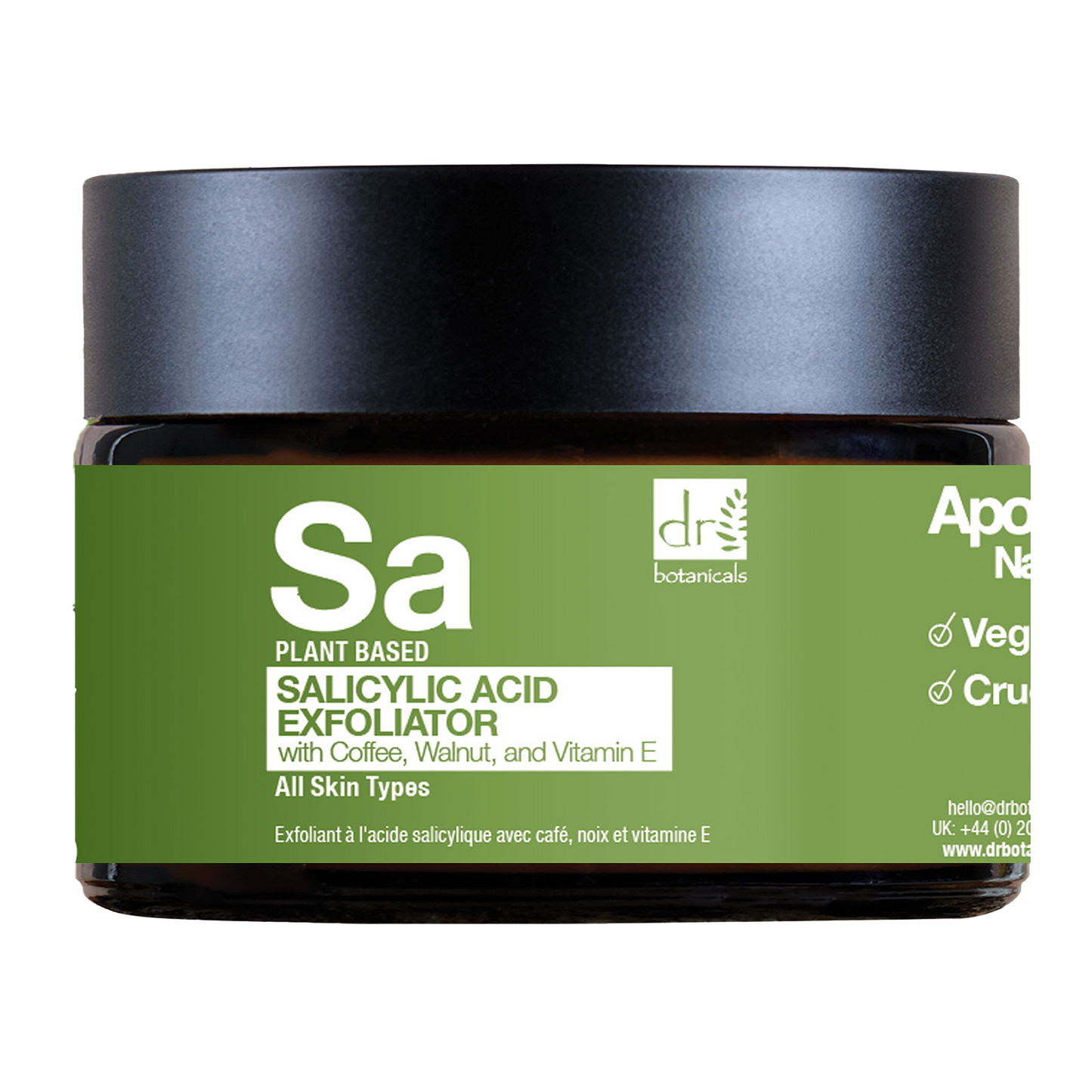 Dr Botanicals Salicylic Acid Exfoliator with Coffee, Walnut & Vitamin E 60ml