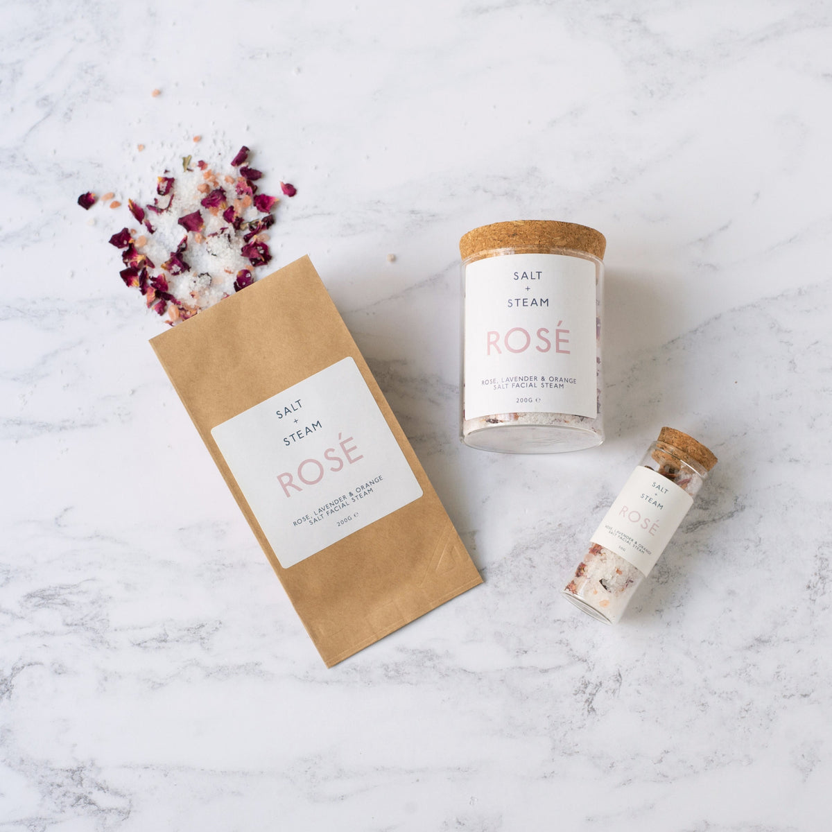 Salt + Steam facial steam range including Rosé