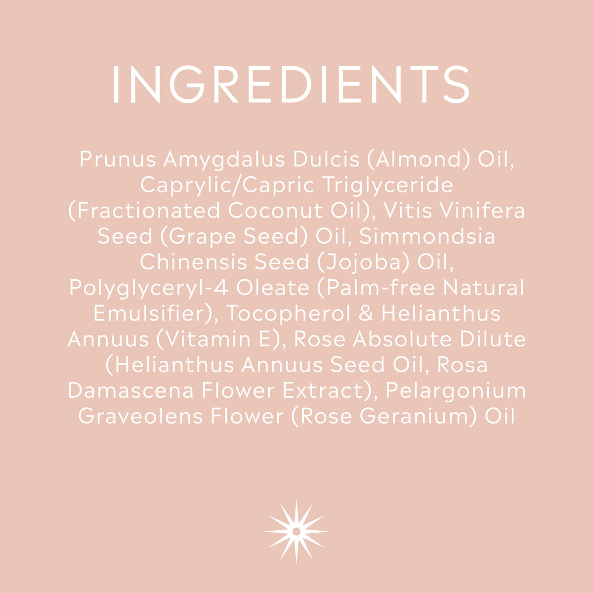 Full ingredients list for Salt + Steam Rose Tinted bath oil