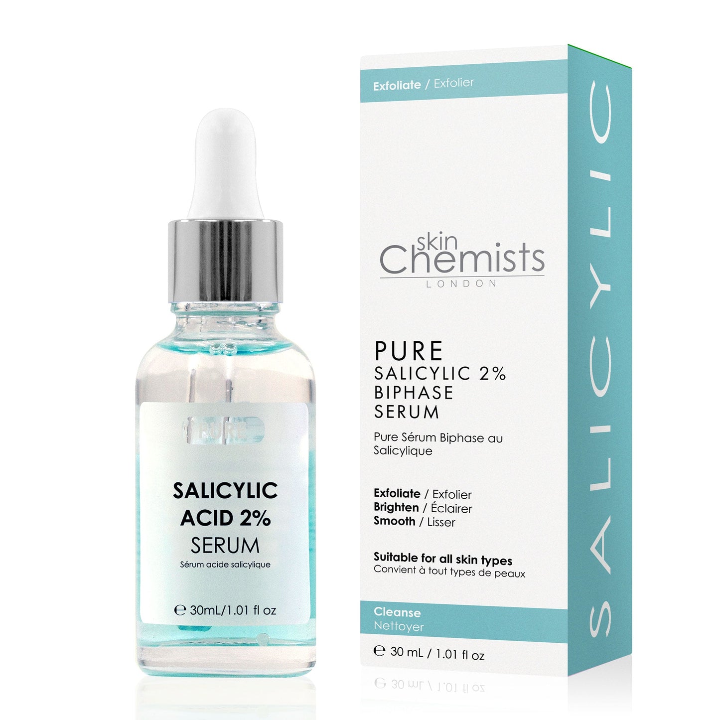 skinChemists Pure Salicylic 2% Biphase Serum 30ml