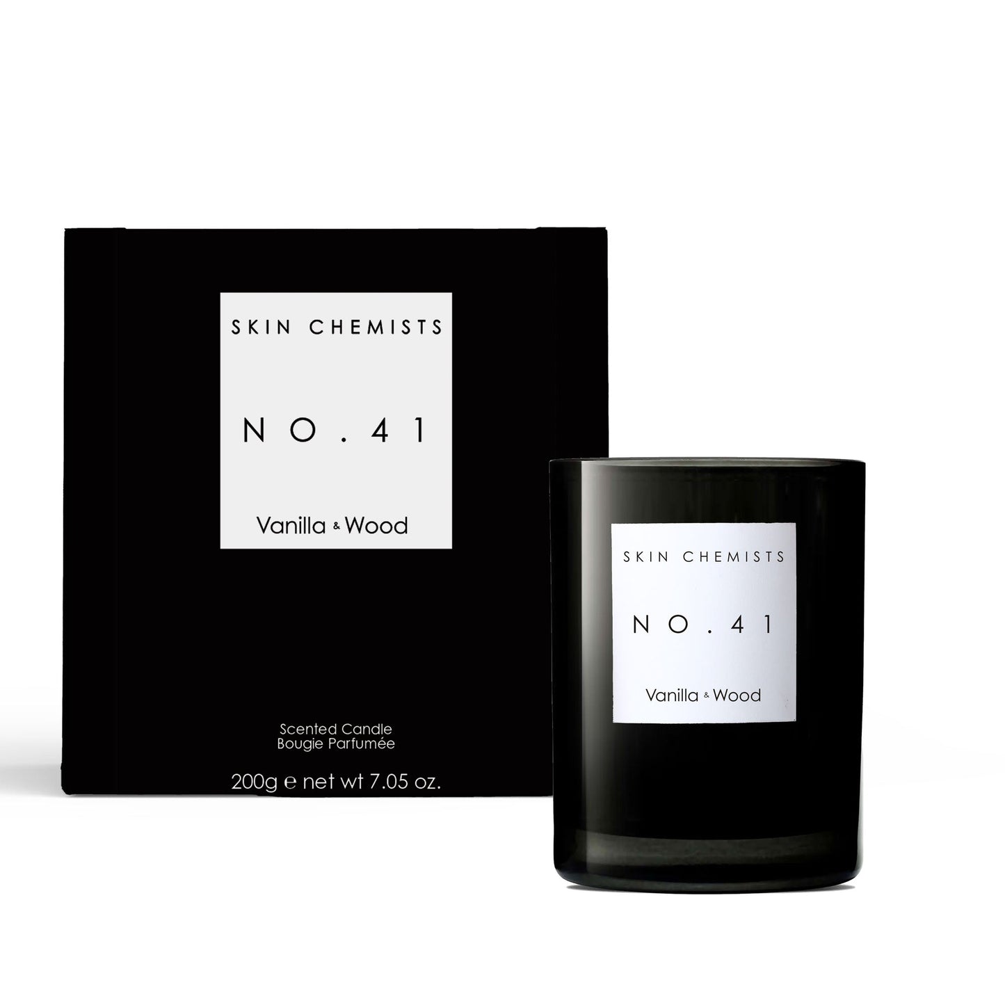 skinChemists No.41 Vanilla & Wood Candle 200g