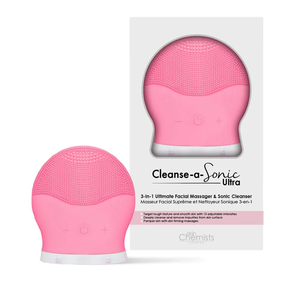 skinChemists Cleanse-A-Sonic Cleansing Device - Pink