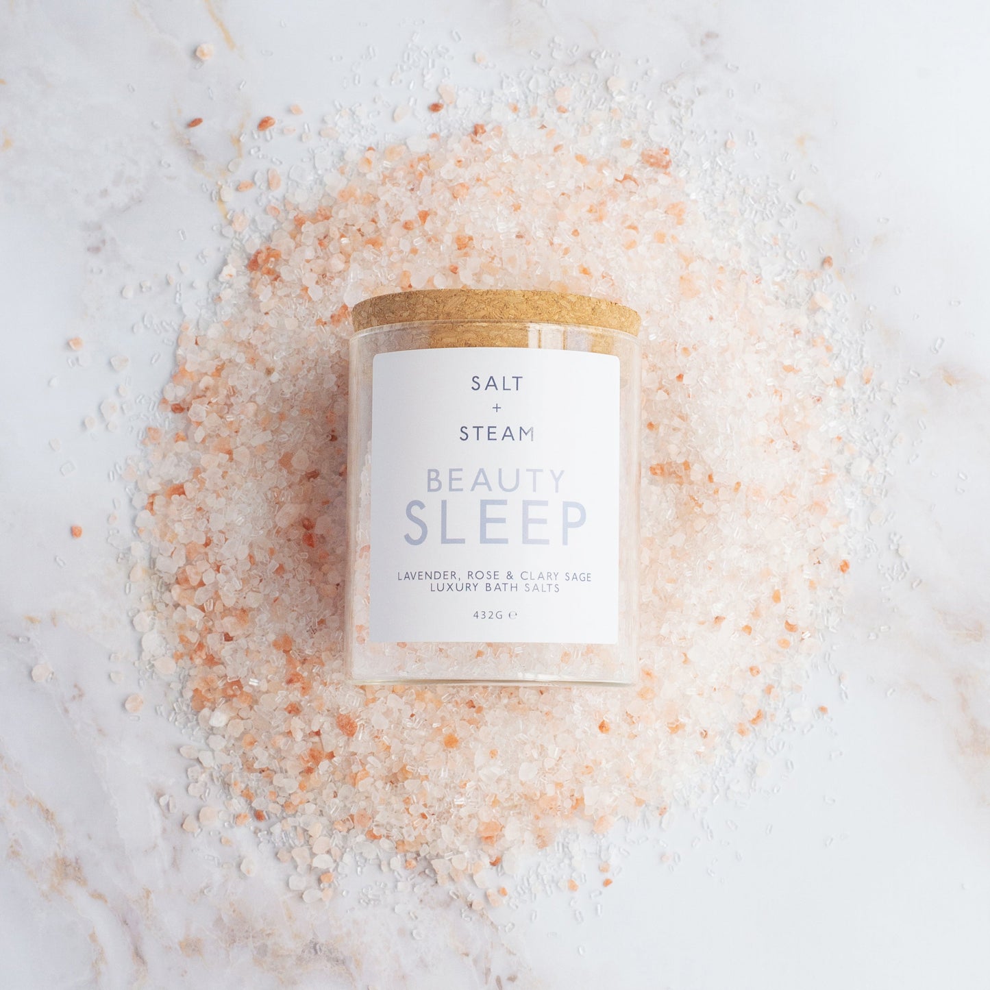 Salt + Steam bath salts range including Beauty Sleep
