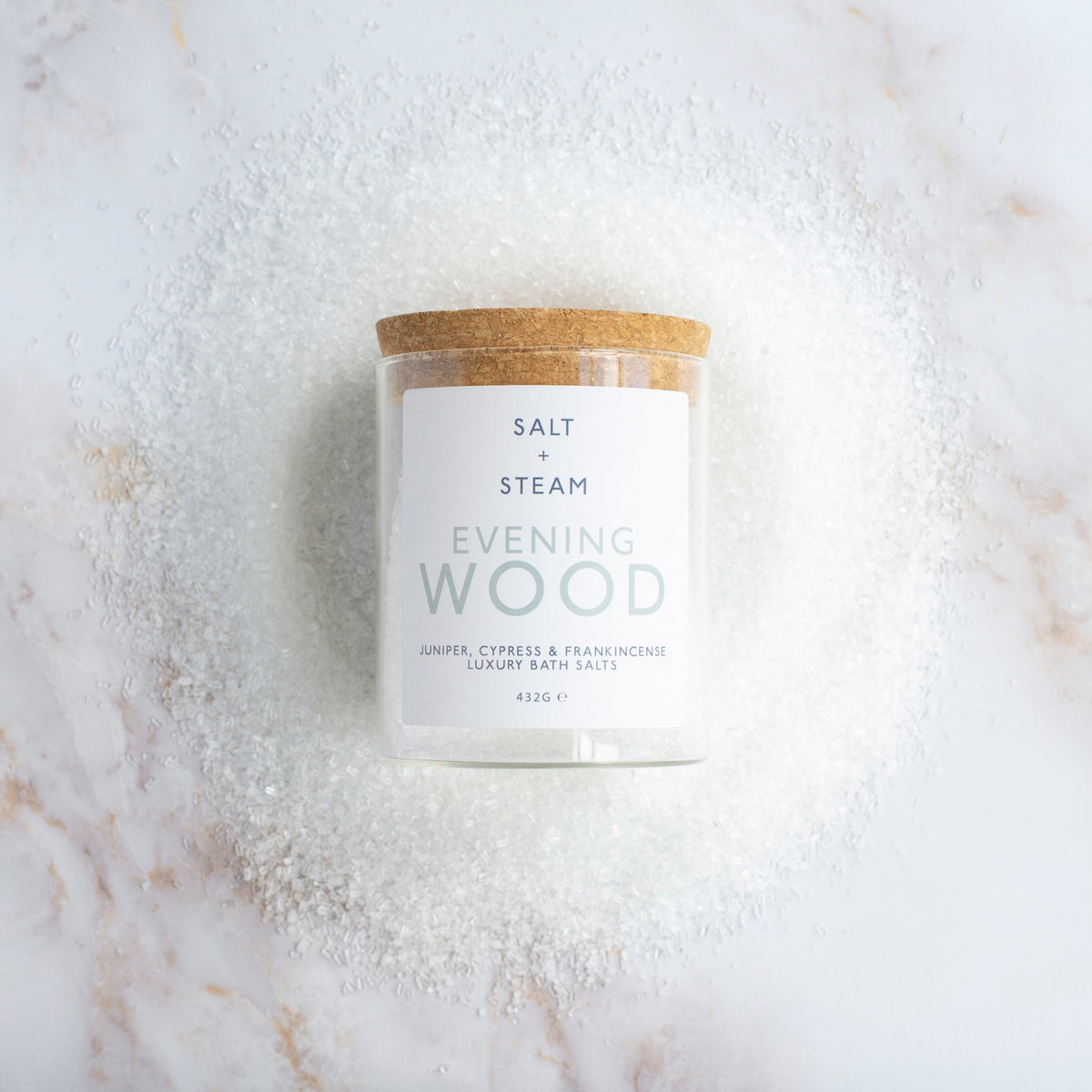 Salt + Steam Evening Wood bath salts refill bag