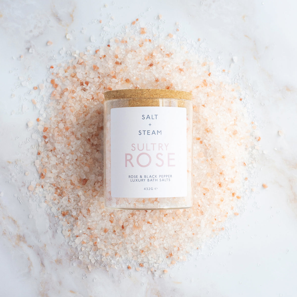 Salt + Steam Sultry Rose bath salts refill bag