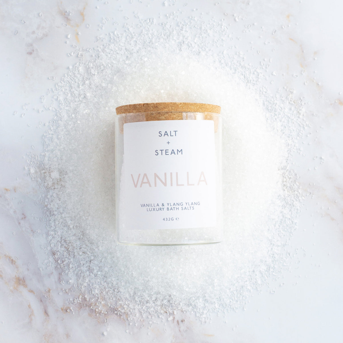 Salt + Steam Vanilla bath salts refill bag