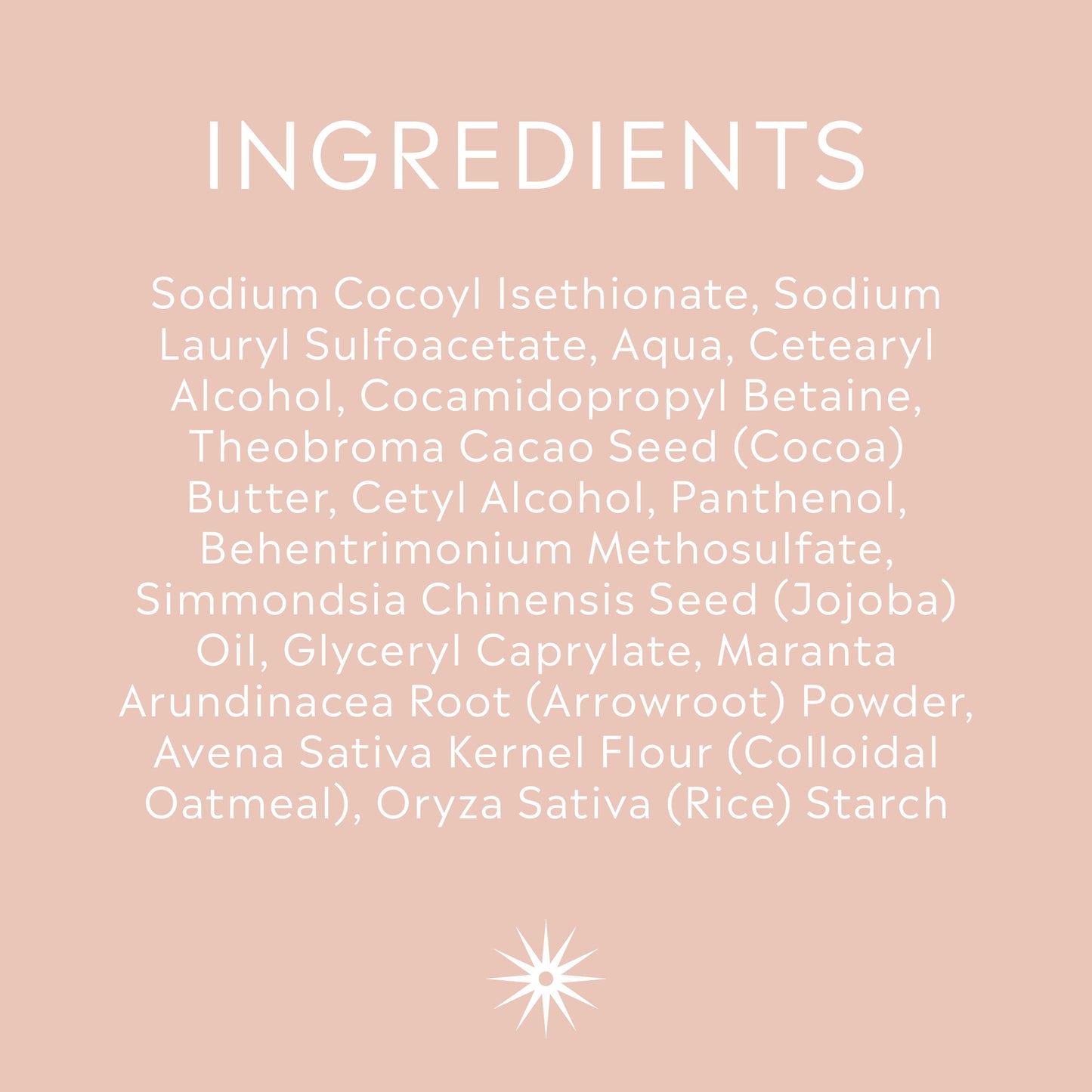 Full ingredients list for Salt + Steam Totally Salty Shampoo Bar
