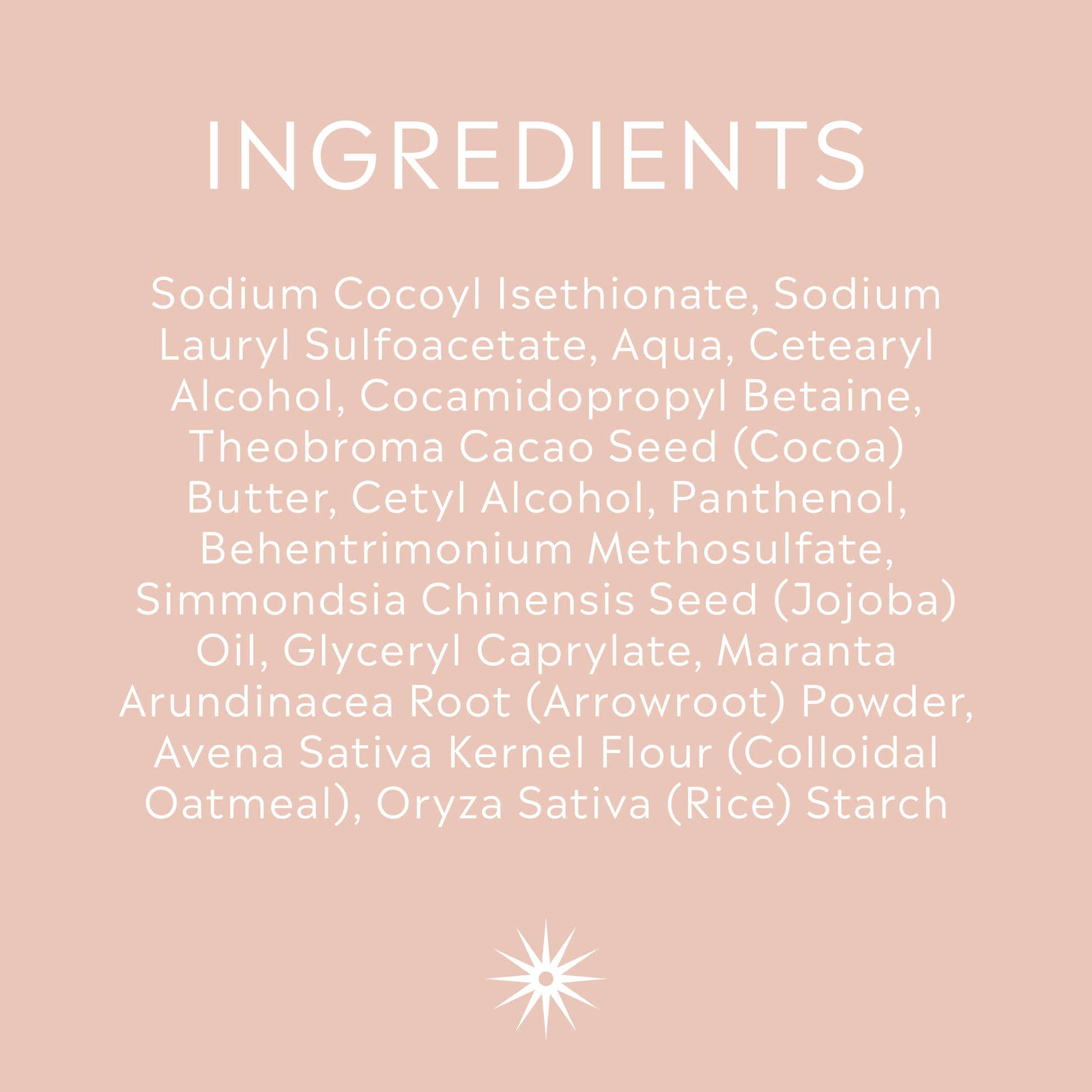 Full ingredients list for Salt + Steam Totally Salty Shampoo Bar