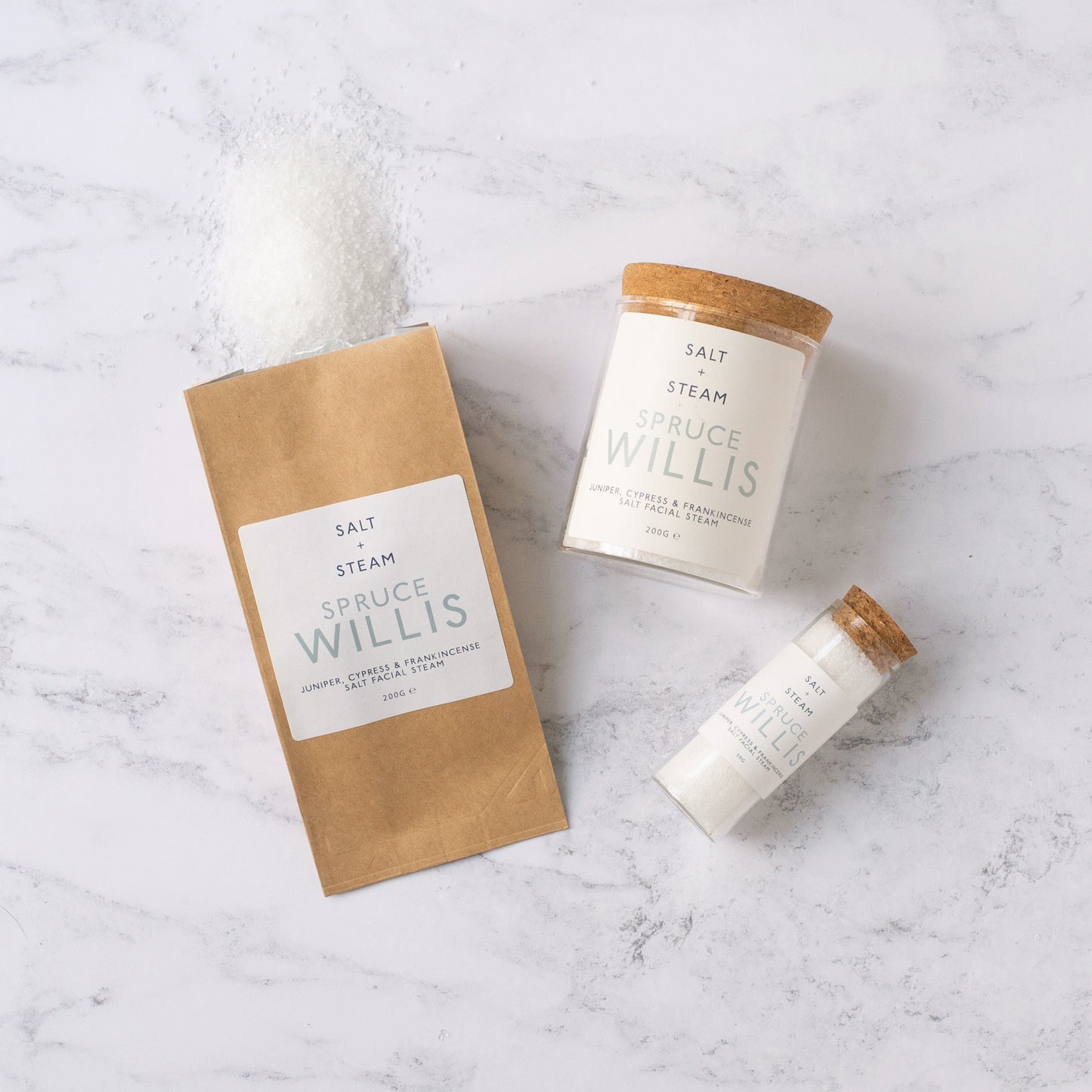Salt + Steam facial steam range including Spruce Willis