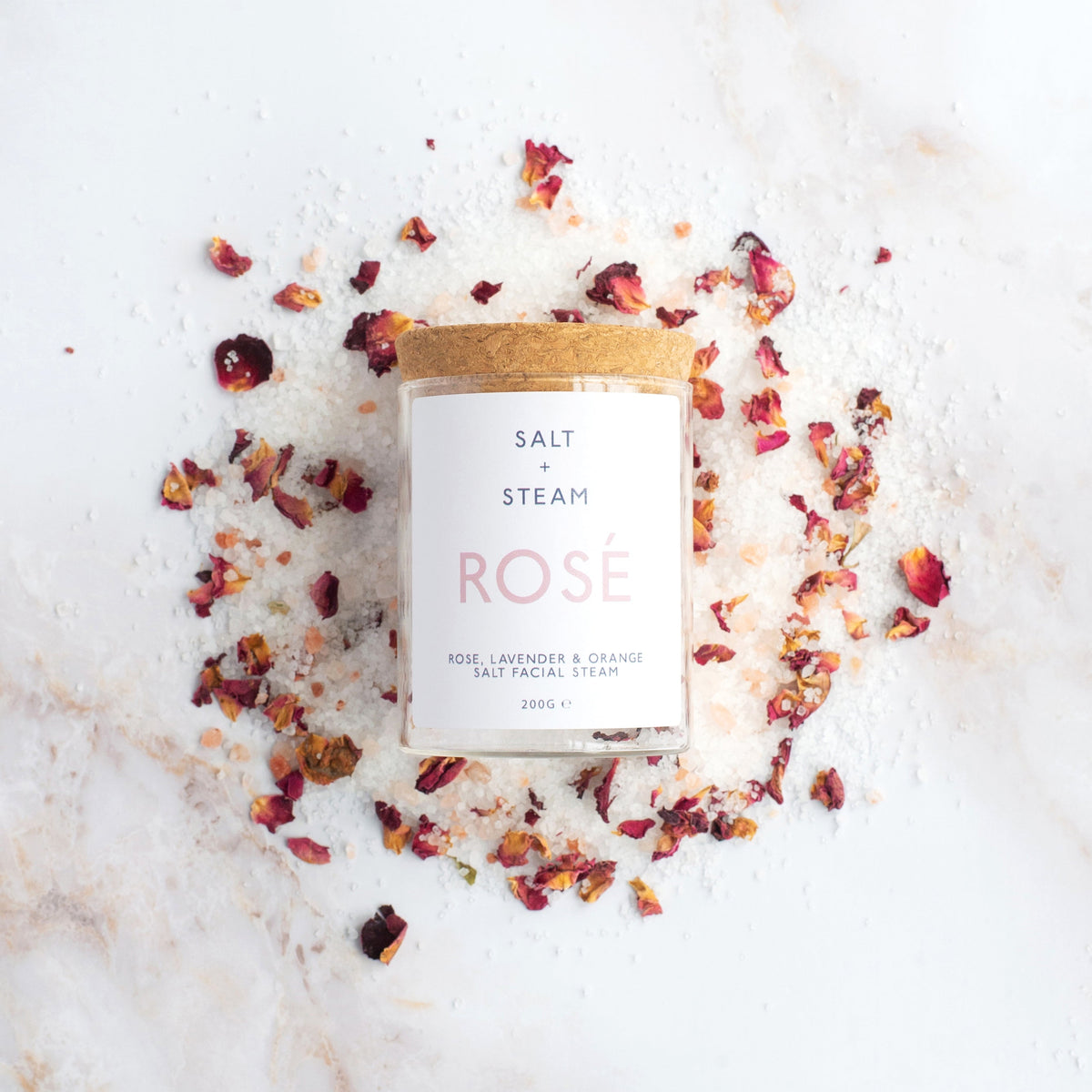 Salt + Steam Rosé facial steam refill bag