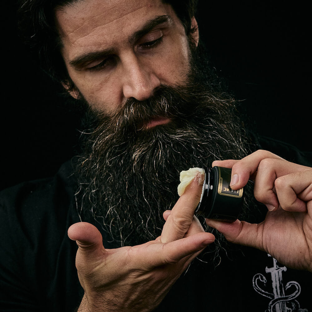 Warrior's Beard Balm lifestyle shot