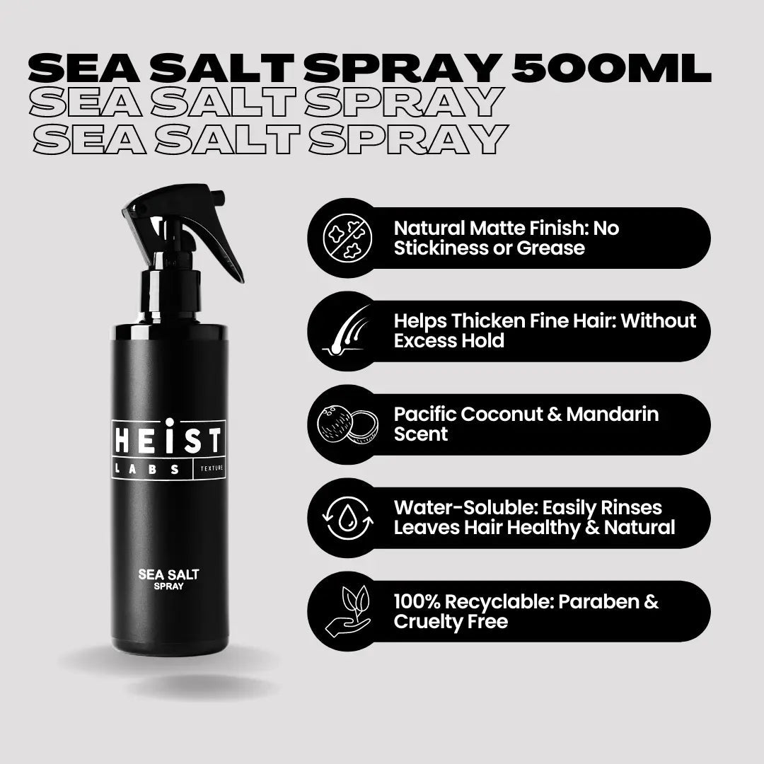 Heist Labs Sea Salt Spray | Texture & Grip Styling Spray 500ml
