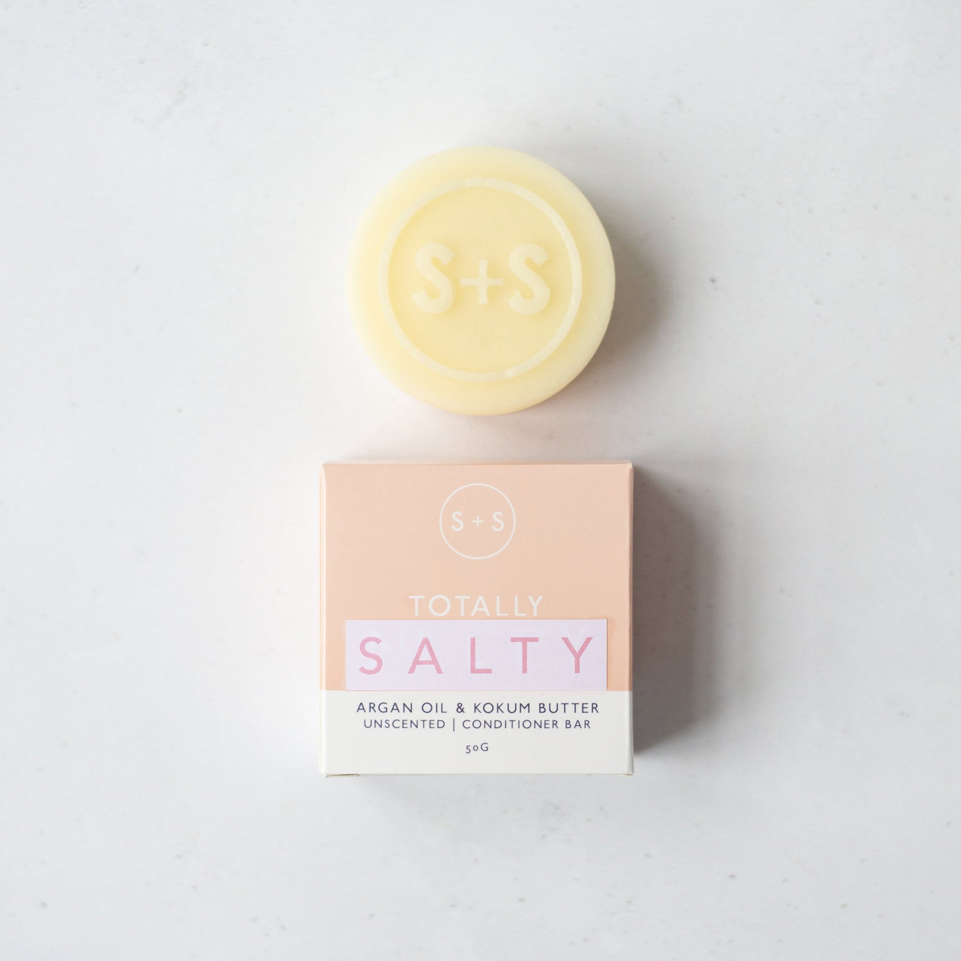 Salt + Steam Totally Salty Unscented Conditioner Bar, 50g