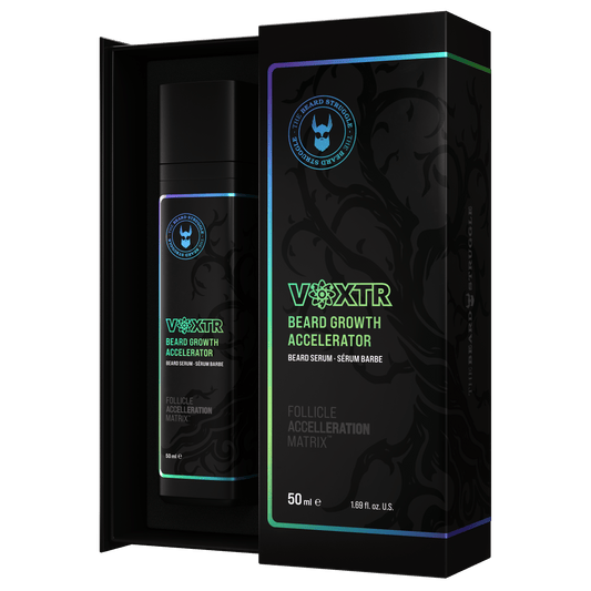 Beard Struggle Voxtr Beard Accelerator Serum box open