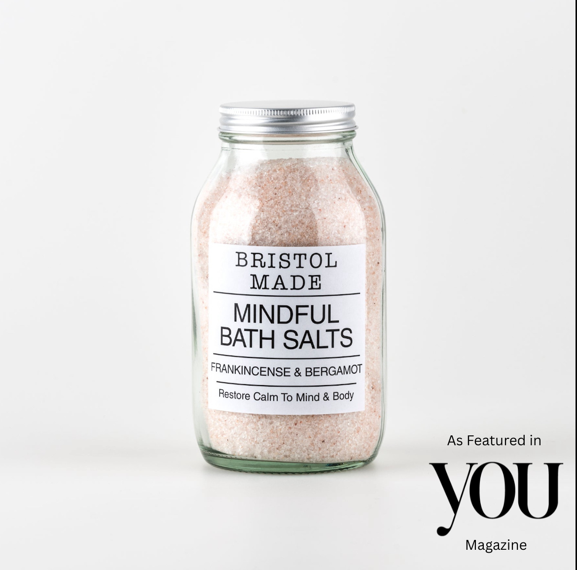 BRISTOLMADE Mindful Bath Salts Frankincense & Bergamot 500ml | As Seen in The Daily Mail