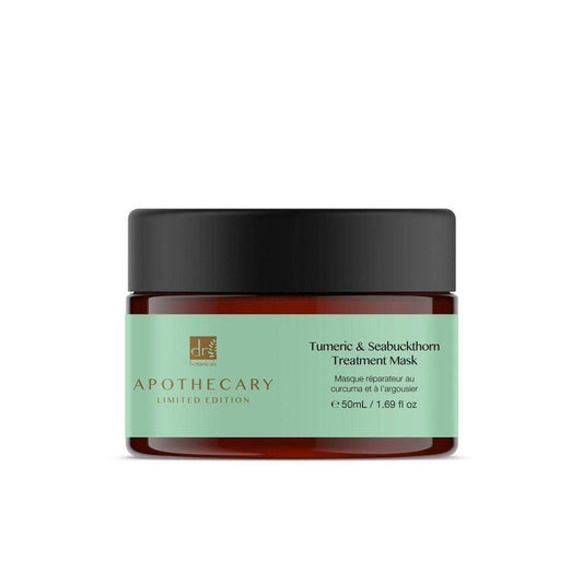 Jar of Tumeric & Seabuckthorn Treatment Mask by Dr. Dennis Gross Apothecary on a white background