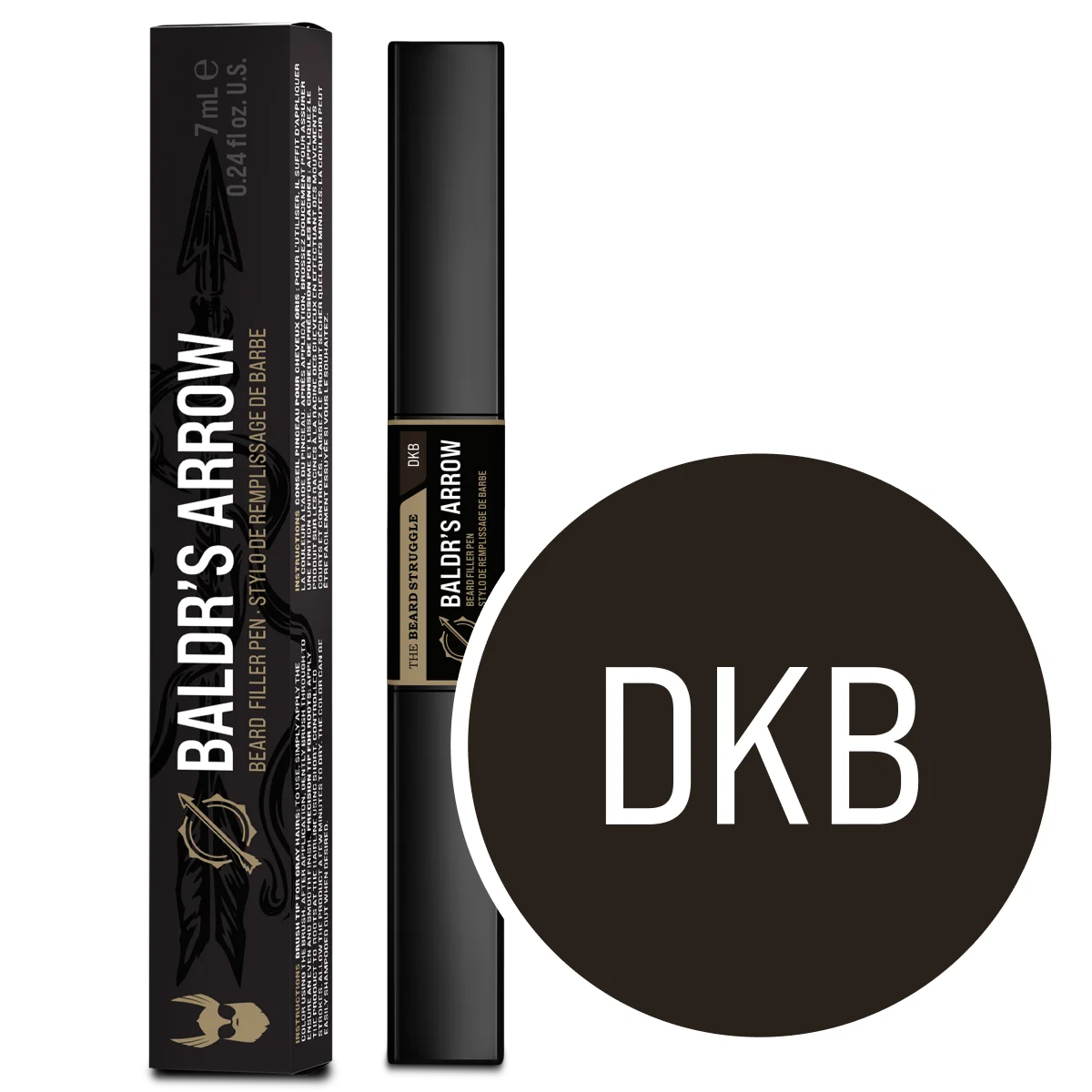 Beard pen dark brown shade