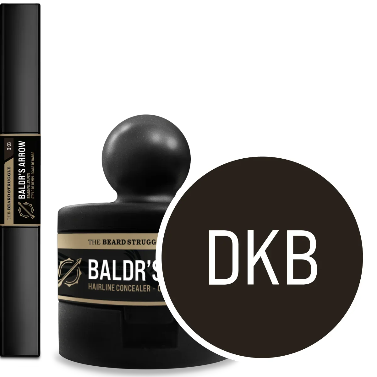 Beard pen dark brown shade bundle