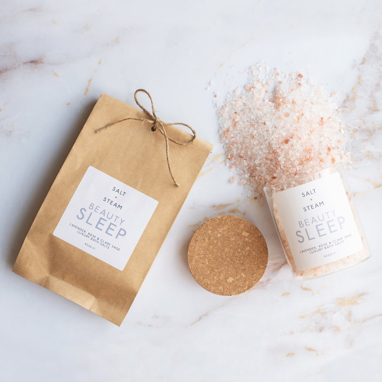 Salt + Steam Bath Salt Jar & Refill Bag build-your-own gift set