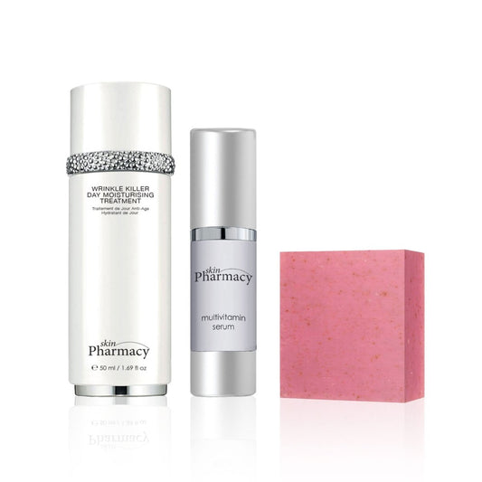skinChemists Complete Routine: Cleansing Soap, Serum & Day Moisturiser