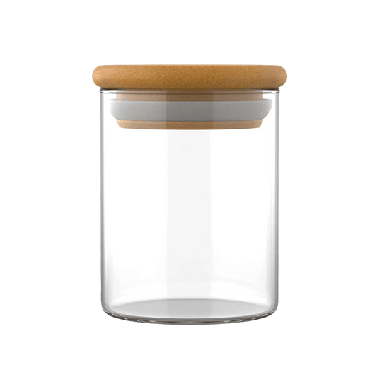 London Brow Bamboo Glass Storage Jar
