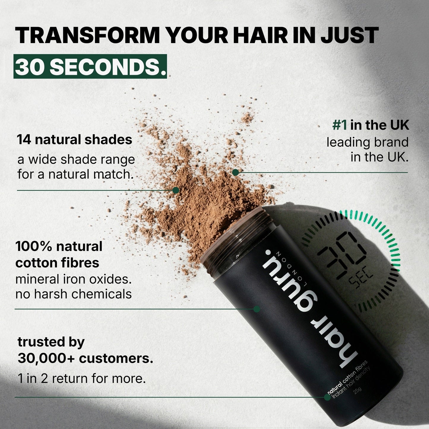 Natural Hair Thickening Fibres 28g
