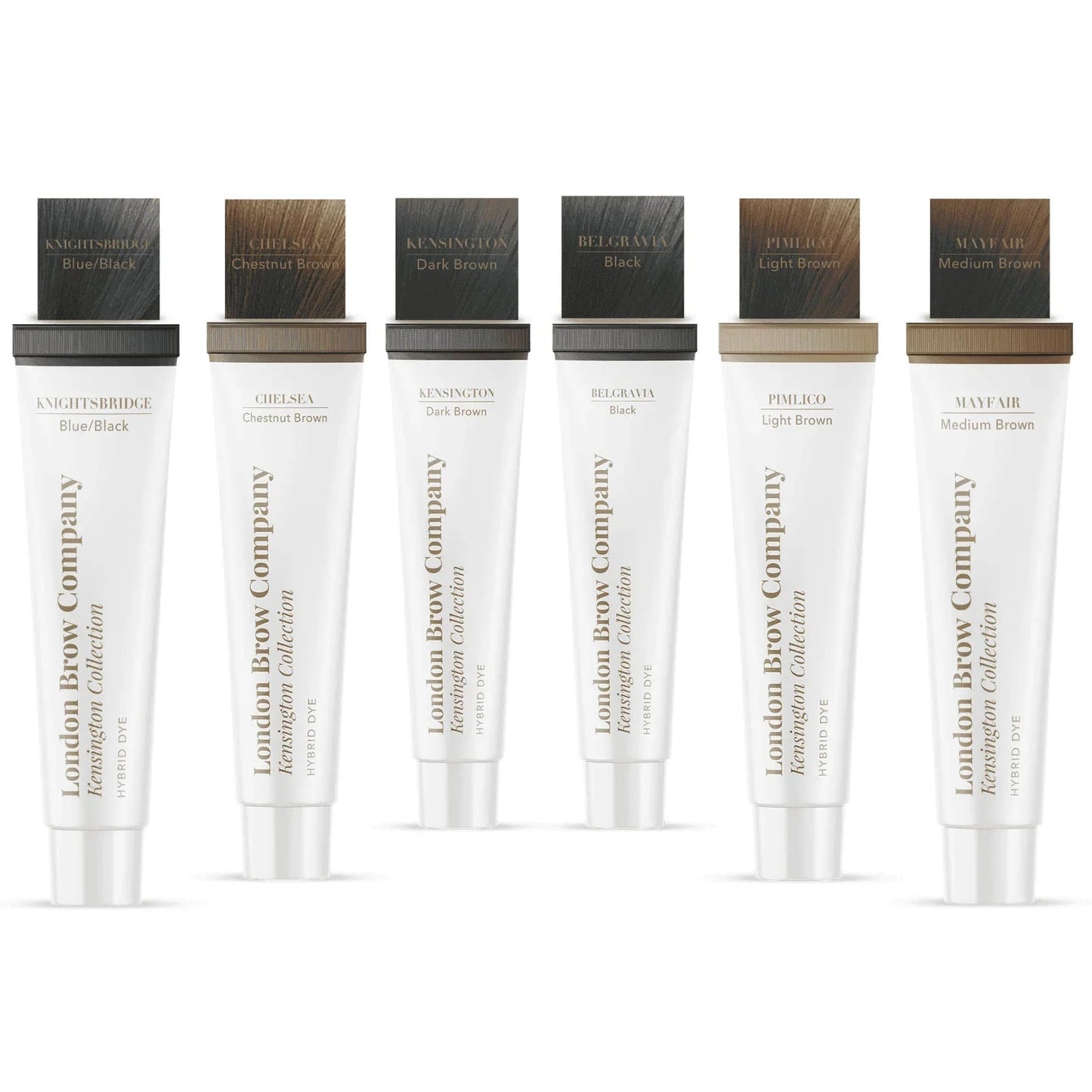London Brow Hybrid Dye Full Collection — 6 Shades