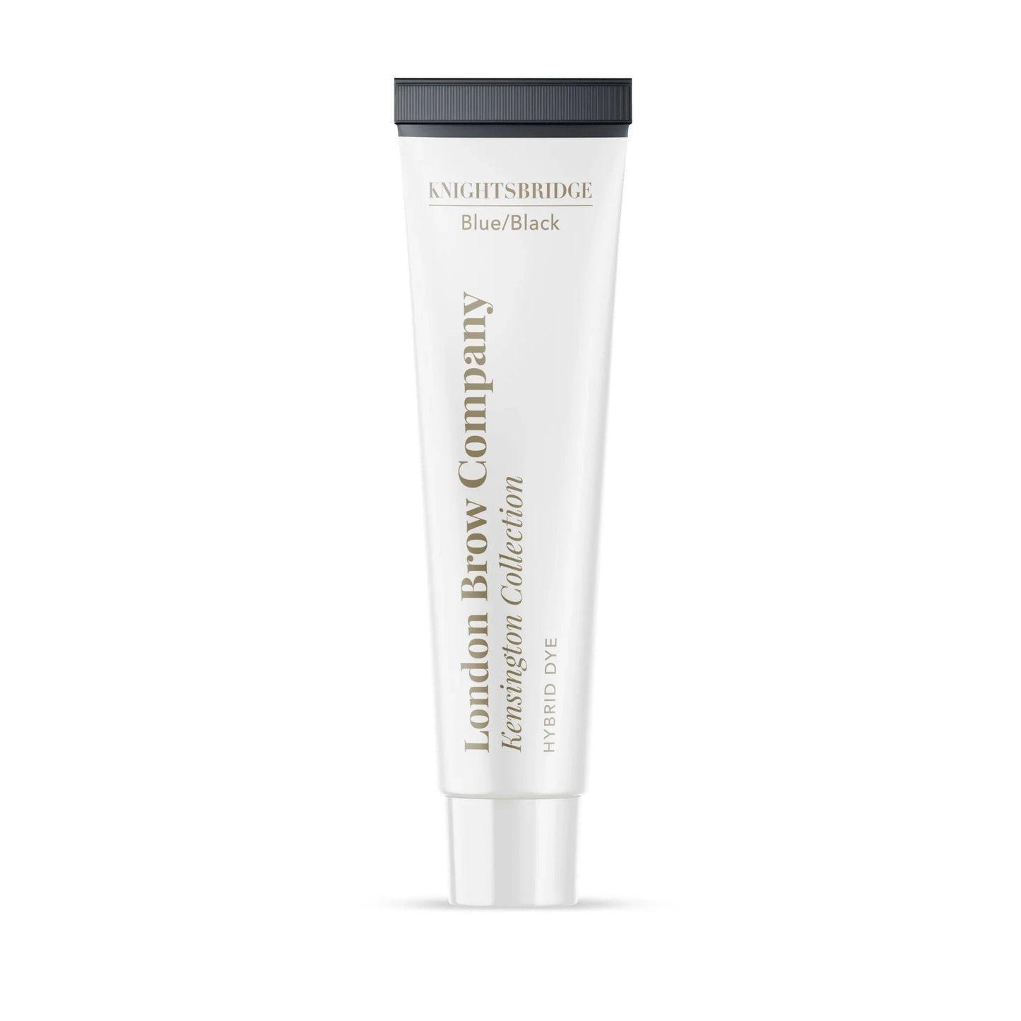 Tube of London Brow Company hair dye on a white background