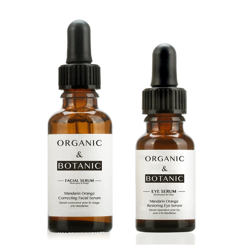 Dr Botanicals Mandarin Orange Restorative Eye Serum & Correcting Facial Serum Kit