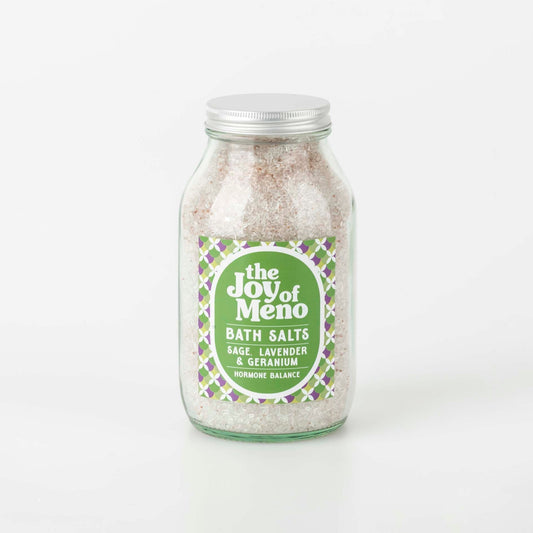 The Joy of Meno Balancing Bath Salts Sage, Lavender & Geranium 500ml