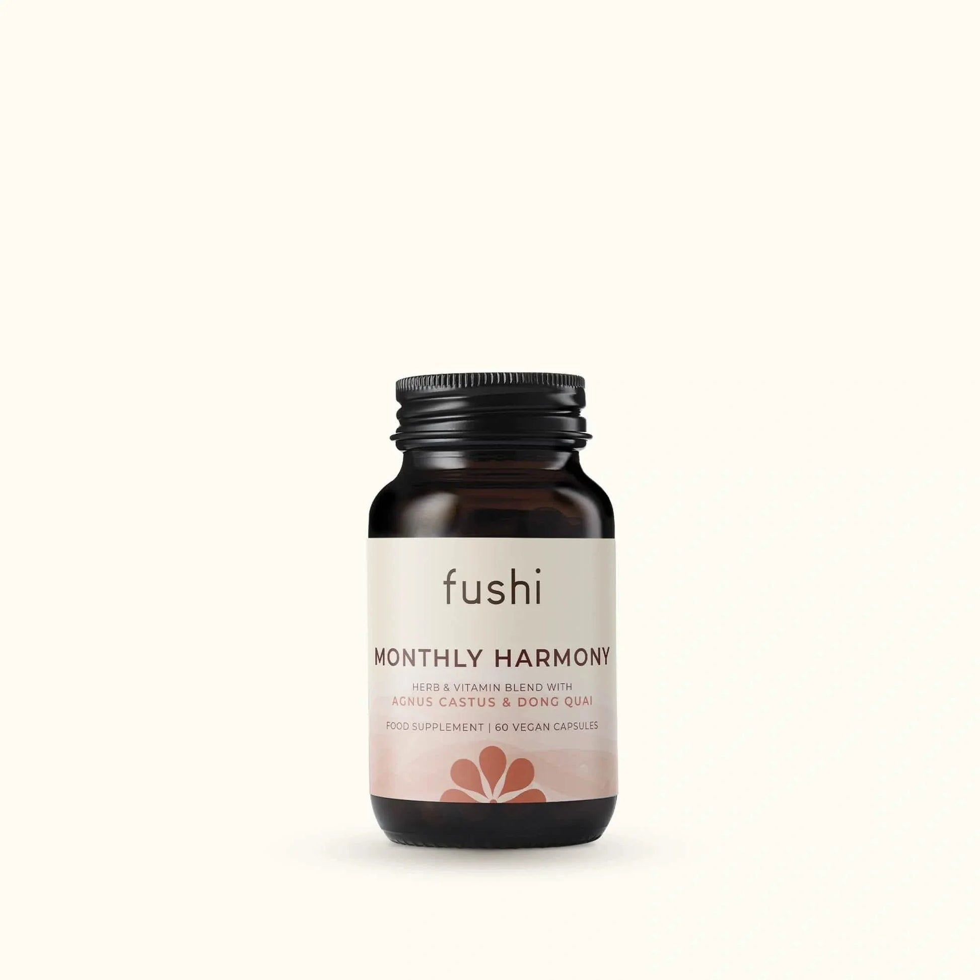 Fushi Monthly Harmony supplement bottle on a white background