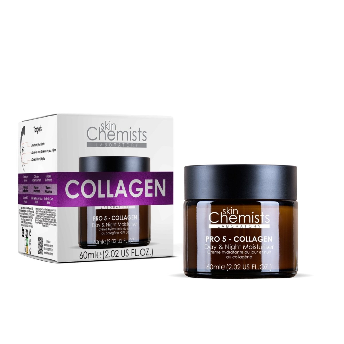 skinChemists Pro-5 Collagen Day And Night Moisturiser 60ml