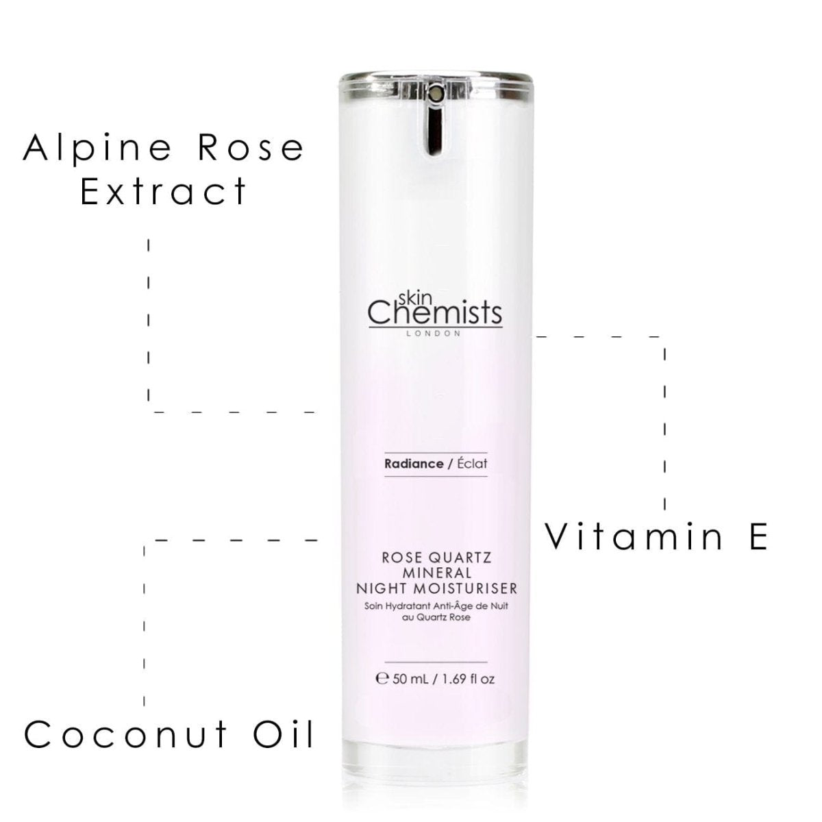 skinChemists Rose Quartz Mineral Night Moisturiser 50ml
