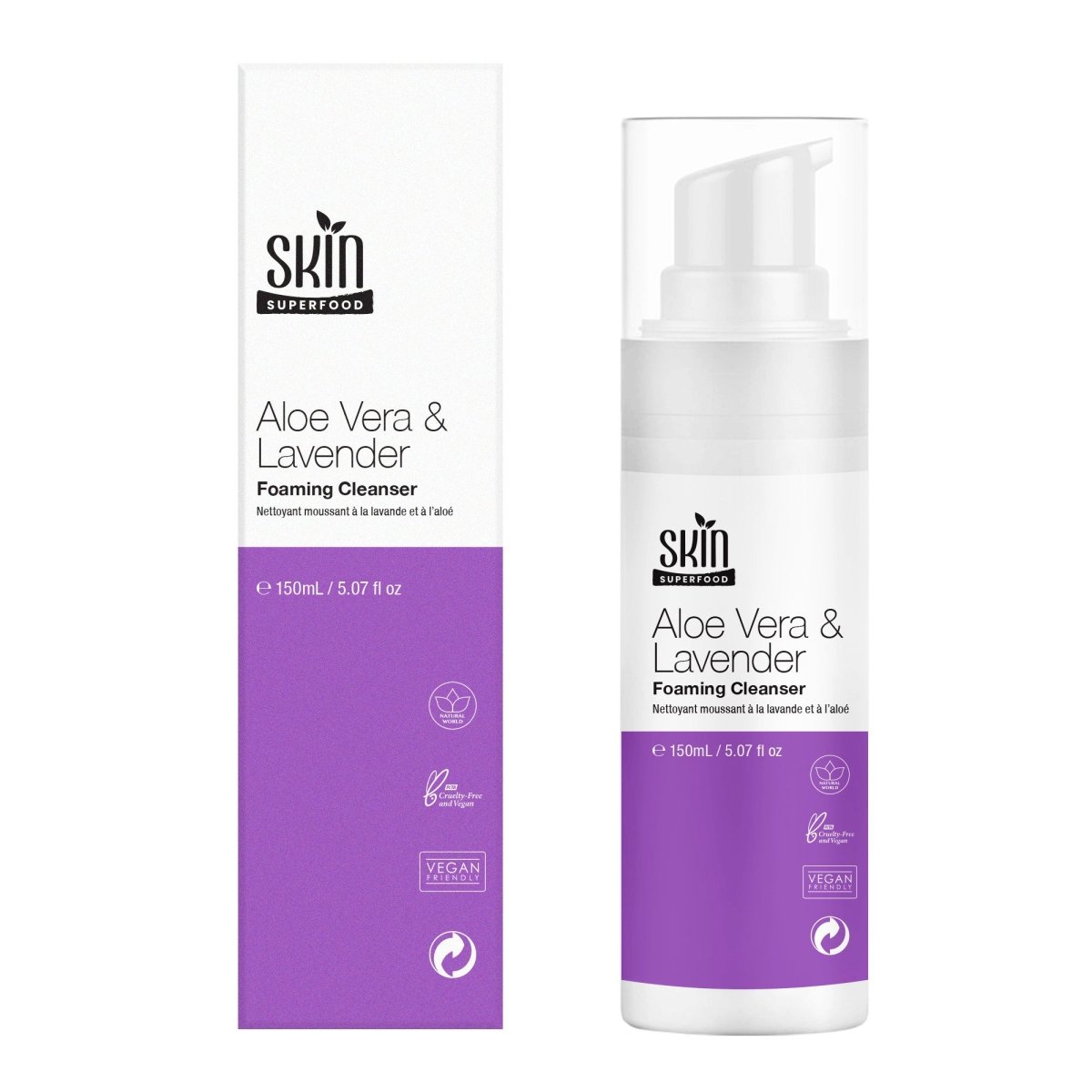 skinChemists SF Aloe Vera & Lavender Foaming Cleanser 150ml